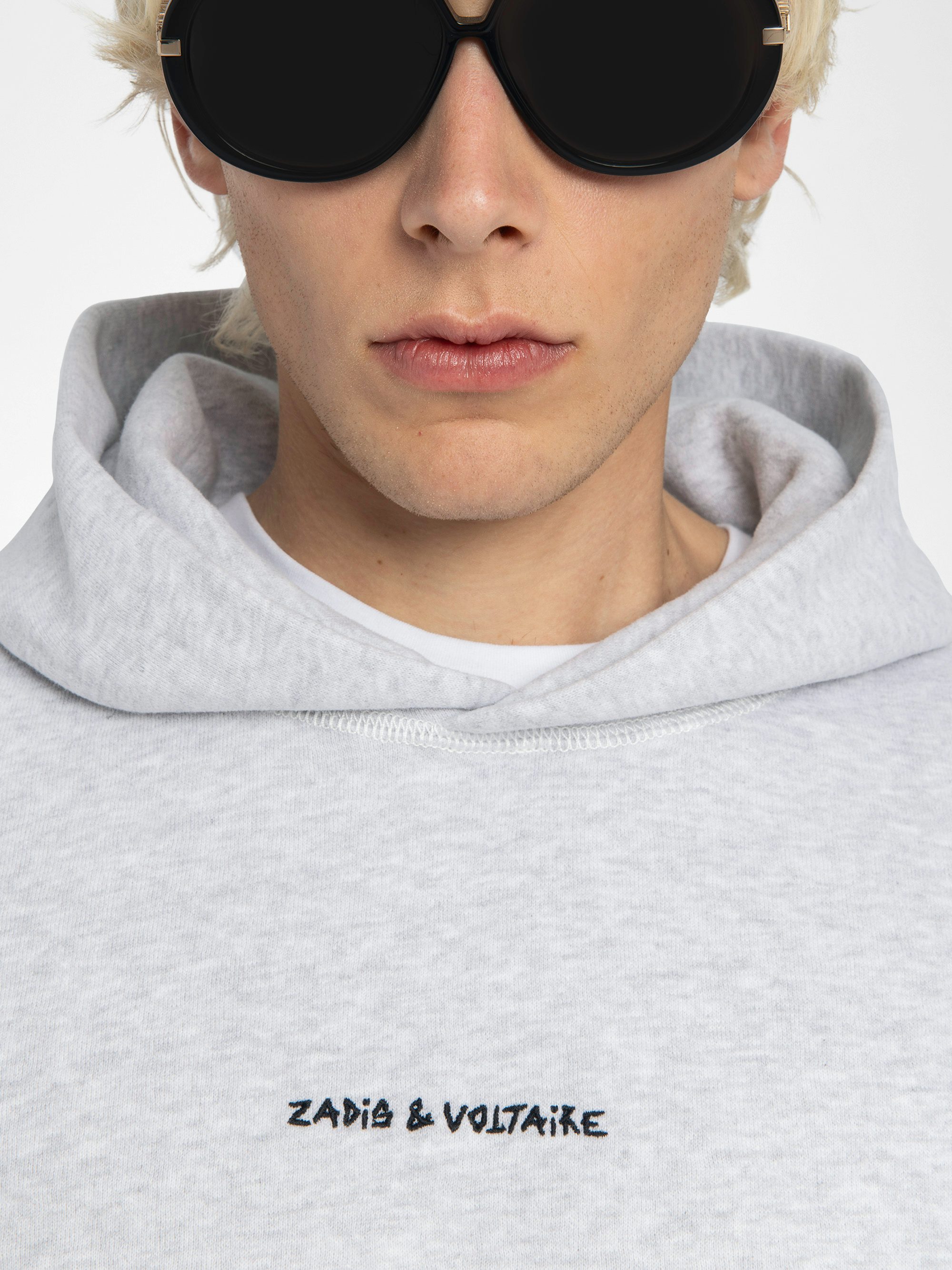 Sweatshirt Sanchi - Hooded long-sleeved sweatshirt with photoprint on the back.